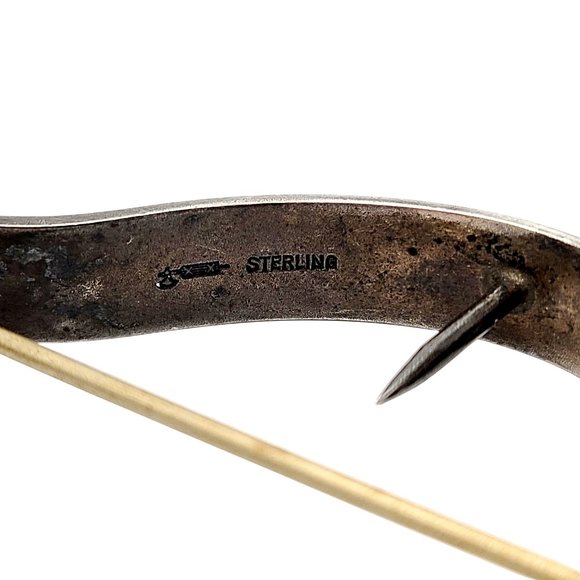 Antique William B Kerr Co Sterling Corsage Pin - Picture 6 of 8